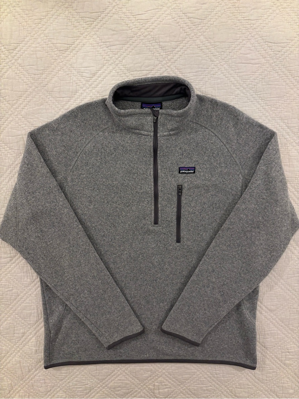 Patagonia Better Sweater Mens XL Gray 1/2 Zip Fleece Pullover Jacket Outdoors